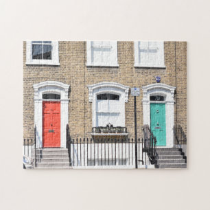 Puzzle Portes colorées Maisons Islington North London UK
