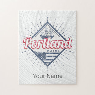 Puzzle Portland Maine City États-Unis Vintage USA