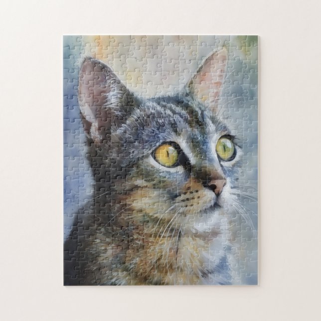 Puzzle portrait artistique de chaton mignon (Vertical)
