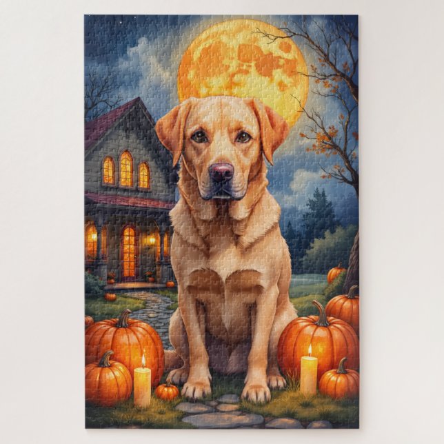 Puzzle Portrait artistique d'Halloween confortable de Lab (Vertical)