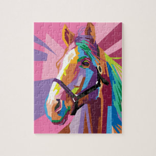 Puzzle Portrait coloré de Pop Art Horse