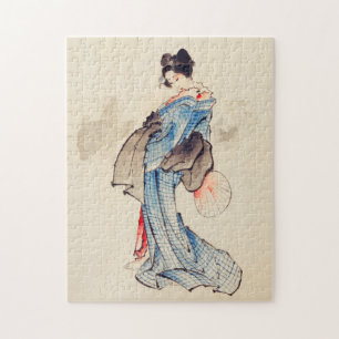 Puzzle Portrait complet de la femme par Katsushika Hokusa