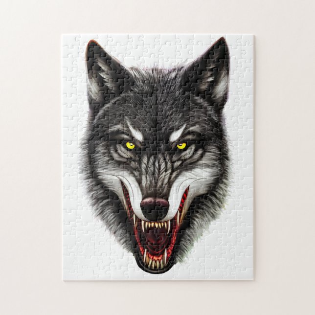 Puzzle Portrait cool Wolf (Vertical)