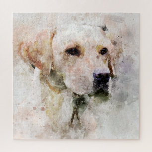 Puzzle Portrait d'aquarelle de chien de Labrador Retrieve