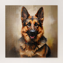Portrait d'art berger allemand