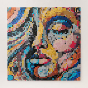 Puzzle Portrait d'art de Pixel coloré du Carnaval