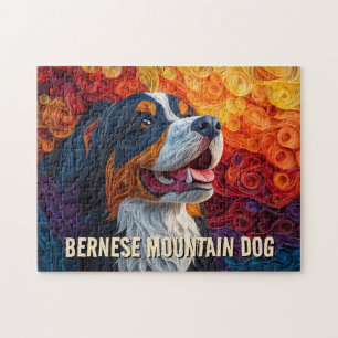 Puzzle Portrait d'art de quilles de chien de montagne ber