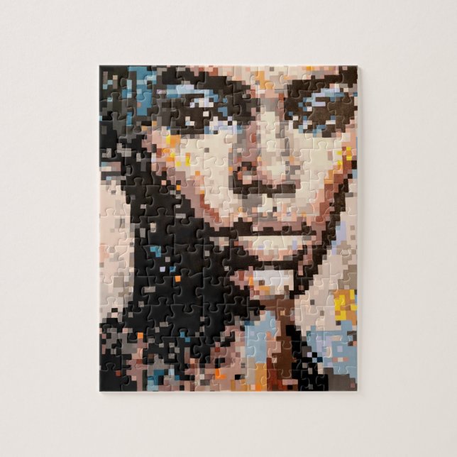 Puzzle Portrait d'art Pixel Vibrant de Ferocity (Vertical)