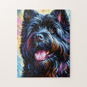 Puzzle Portrait de Bouvier des Flandres en acrylique