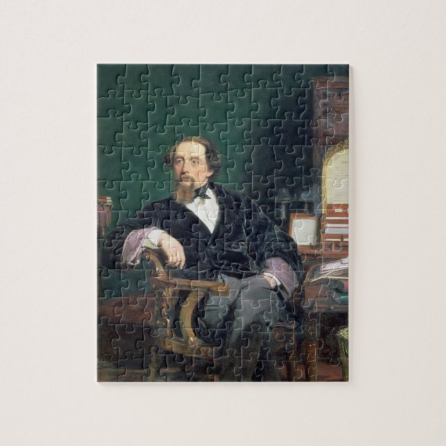 Puzzle Portrait de Charles Dickens (huile sur la toile) (Vertical)