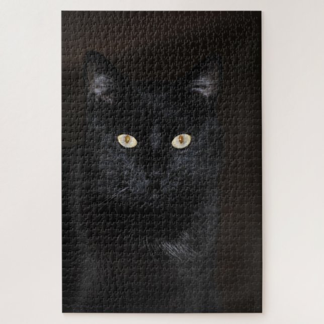 Puzzle Portrait de chat noir (Vertical)