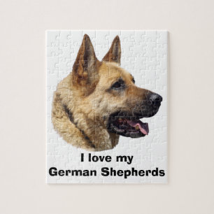 Puzzle Portrait de chien berger allemand alsacien