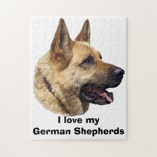 Puzzle Portrait de chien berger allemand alsacien (Vertical)