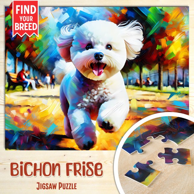 Puzzle Portrait de chien Bichon Frise Impression d'art en (Créateur téléchargé)