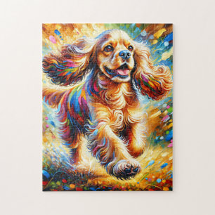 Puzzle Portrait de Chien Cocker Spaniel Impression d'Art 