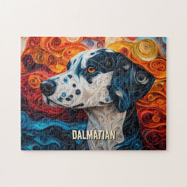 Puzzle Portrait de chien d'art dalmate (Horizontal)