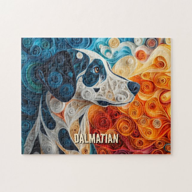 Puzzle Portrait de chien d'art dalmate (Horizontal)