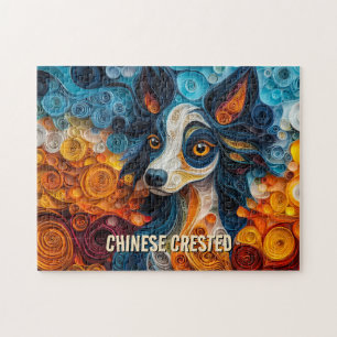 Puzzle Portrait de Chien d'Art Décoré Chinois