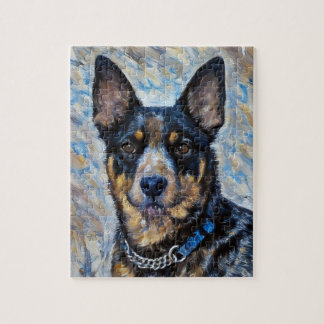 Puzzle Portrait de chien de bétail australien