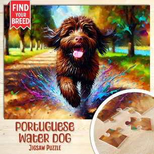 Puzzle Portrait de chien d'eau portugais Impression d'art