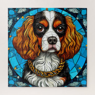 Puzzle Portrait de chien en verre coloré