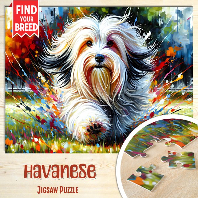 Puzzle Portrait de chien Havanais | Impression d'art en a (Créateur téléchargé)