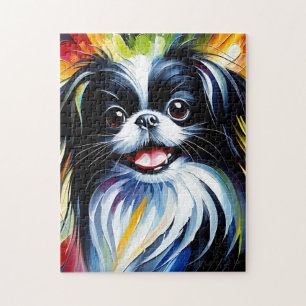 Puzzle Portrait de chien Japanese Chin Impression d'art e