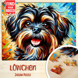 Puzzle Portrait de chien Lowchen Acrylique Art Imprimer A