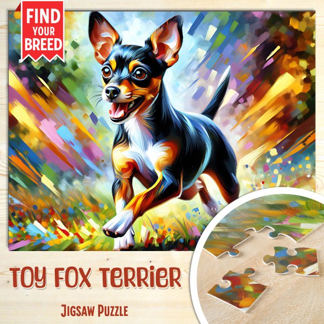 Puzzle Portrait de chien Toy Fox Terrier Impression d'art (Créateur téléchargé)