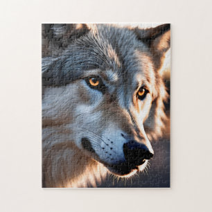 Puzzle Portrait de clôture d'un loup