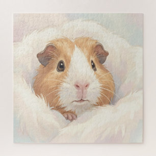 Puzzle Portrait de cochon d'Inde adorable et duveteux