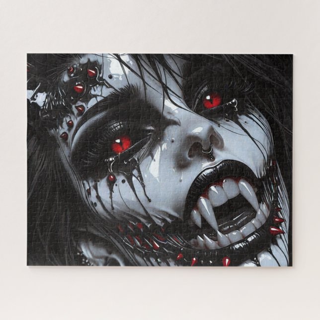 Puzzle Portrait de démon vampire – Art fantastique d'horr (Horizontal)