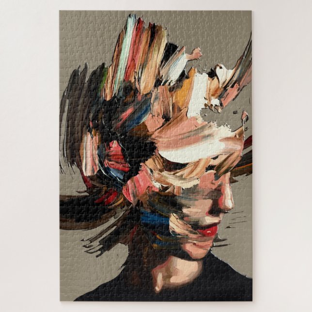 Puzzle Portrait de femme abstrait Expression de coup de p (Vertical)