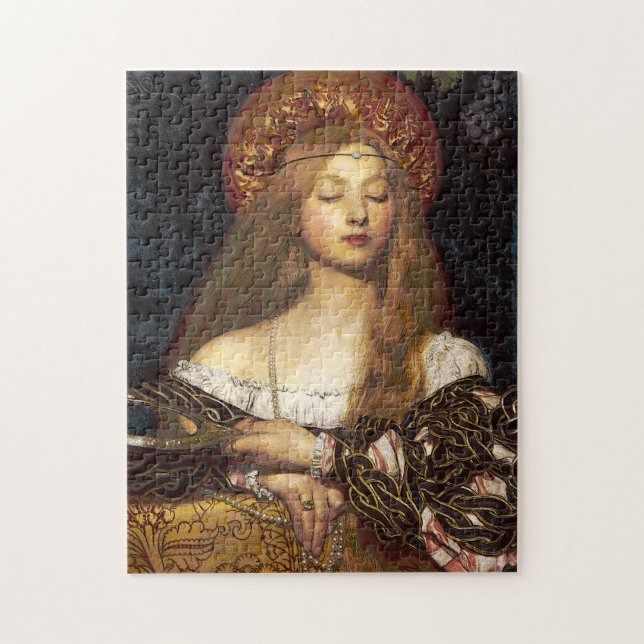 Puzzle Portrait de femme Peinture d'Art Pré-Raphaelite (Vertical)