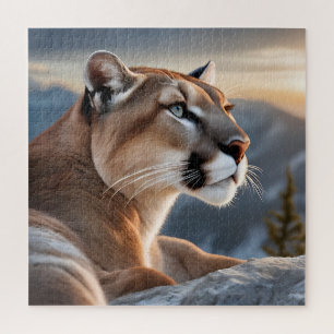 Puzzle Portrait de fermeture d'un Cougar