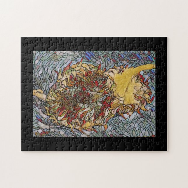 Puzzle Portrait de fleur en verre (Horizontal)