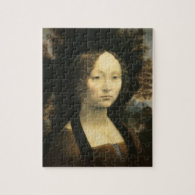 Puzzle Portrait de Ginevra de' Benci de Léonard de Vinci (Vertical)