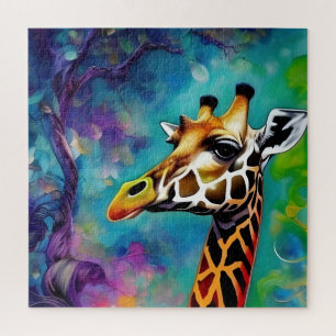 Puzzle Portrait de Giraffe coloré