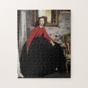 Puzzle Portrait de Jeune Femme en Veste Rouge