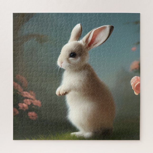 Puzzle Portrait de lapin mignon (Vertical)