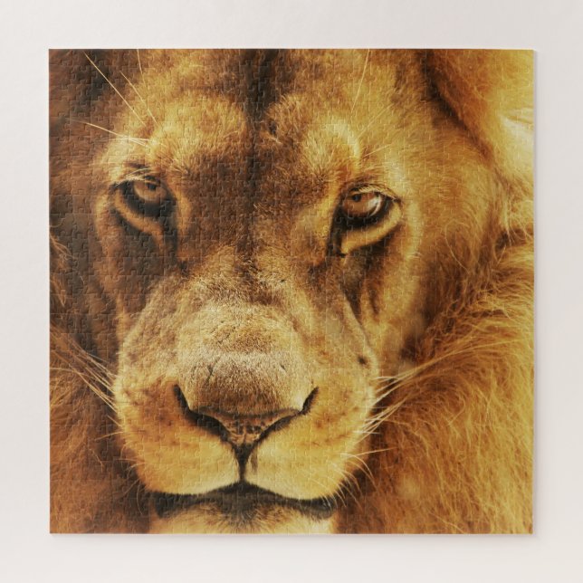 Puzzle Portrait de lion africain mâle. (Vertical)