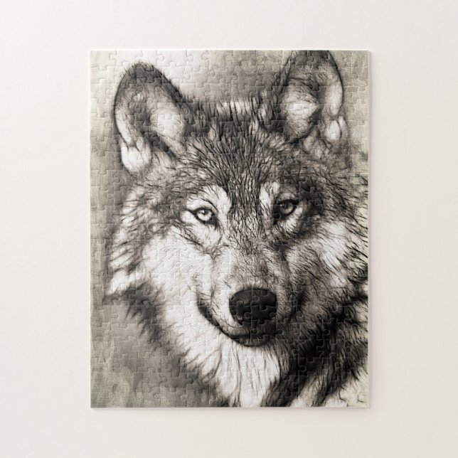Puzzle Portrait de loup (Vertical)