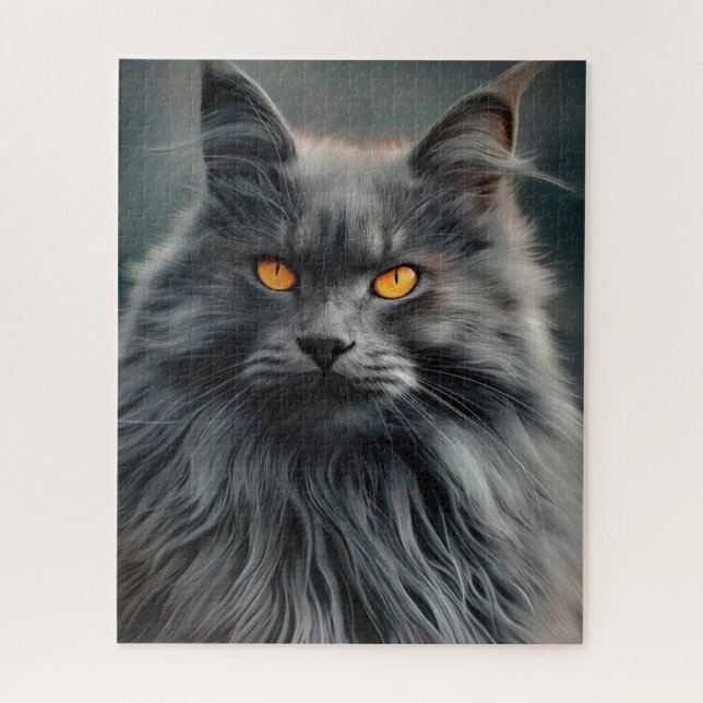 Puzzle Portrait de majestueux chat à longs poils (Vertical)