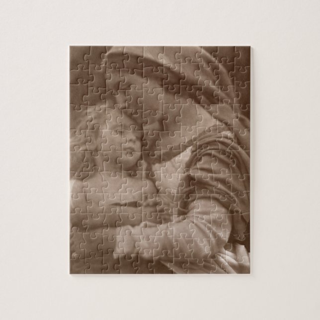 Puzzle Portrait de mère et d'enfant (photo de sépia) (Vertical)