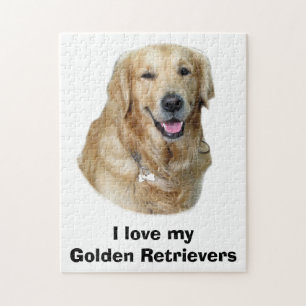 Puzzle Portrait de photo de chien de golden retriever