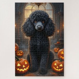 Puzzle Portrait de Poodle gothique de bal pour Halloween