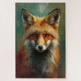 Puzzle Portrait de Renard Rouge Artistique - Peinture à l