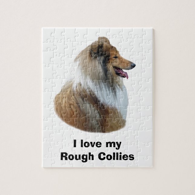 Puzzle Portrait de Rough Collie (Vertical)