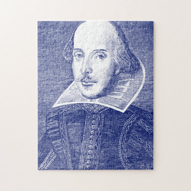 Puzzle Portrait de Shakespeare First Folio Art Littéraire (Vertical)