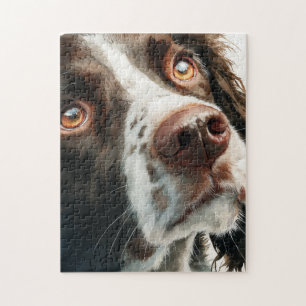 Puzzle Portrait de springer spaniel marron